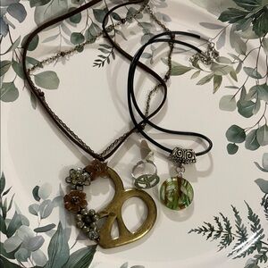 Gold and Silver Peace Sign Necklace Bundle
NEW